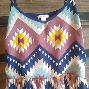 Geometric print dress